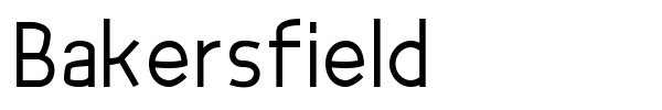 Bakersfield font preview
